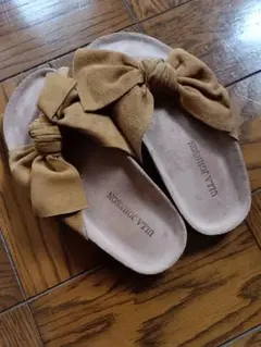 ULLA JOHNSON リボン付きコンフォートサンダル