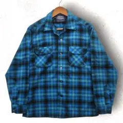神配色 50s PENDLETON オンブレ シャドー ボードシャツ ネルシャツ