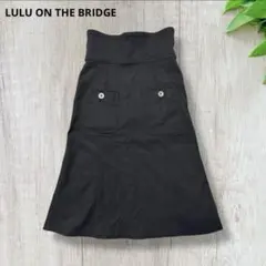LULU ON THE BRIDGE Ａラインスカート　Ｓ　ストレッチ　黒