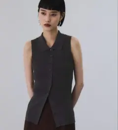 新品タグ付き‼️ADAM ET ROPE' 　アダムエロペ　リブノースリーブニット