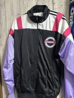 adidas ジップアップジャケット 黒紫