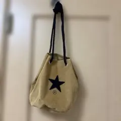 【converseTOKYO】ベージュ コーデュロイ 星型ロゴ ショルダーバッグ