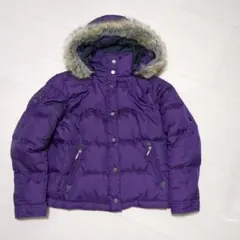 UNIQLO ユニクロ　パープル ダウンジャケット ファー付きM