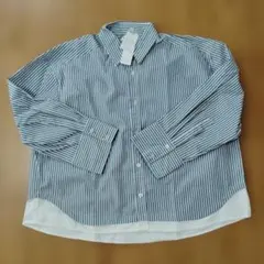 ★新品★ coca シャツ ストライプ レイヤード風 L
