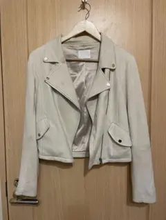 Miia ベージュ　スエード　ライダースジャケット