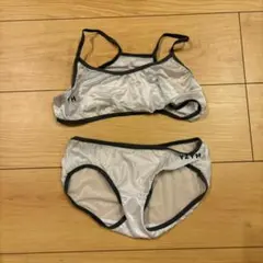 A801 ブラジリアンビキニ　サテンホワイト　超薄　シースルー　クリーニング済