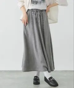 グローバルワーク　エアリーリラックスDENIMスカート　SHORT