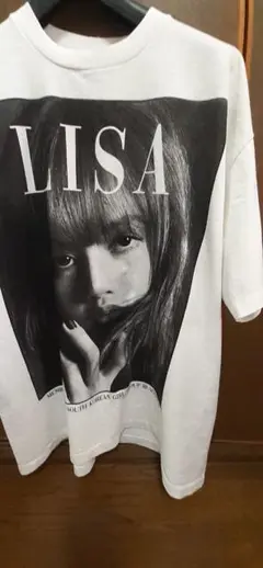 LISA BLACKPINK WHITE リサーブラックピンク Tシャツ