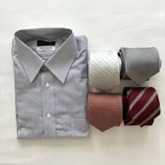 洋服の青山　長袖ワイシャツ ネクタイセット