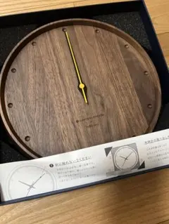 未使用品】新ト音記号振り子時計 木製 ト音記号 掛時計 音符デザイン