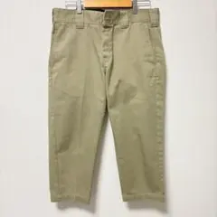 Dickies クロップドパンツ センタープレス サイズ30 ベージュ 891