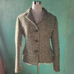 フランス製 ウール100% ジャケット 0044 チェック柄 ヴィンテージ