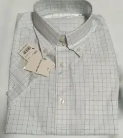 UNIQLO ドライイージーケア　半袖　チェックシャツ　 Lサイズ 新品タグ付き
