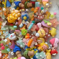 デコパーツ プラパーツ まとめ売り うさぎ 猫 ハート 花