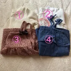 ベビー　トップス　女の子　春　4枚セット　80