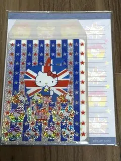 ユニオンジャック　ハローキティ　レターセット　シール　アップル　レトロ　未使用