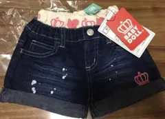 【新品未使用】ベビードール　デニムショートパンツ 80cm