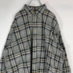 TRADER BAY デザイン　チェック柄　韓国製 ビックサイズ長袖シャツ2XL