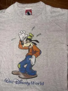 90s USA製 ミッキー グーフィー 両面プリント M Tシャツ モノトーン