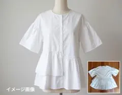 tera wear emu ティアード ブラウスシャツ LL ベージュ しまむらのサムネイル