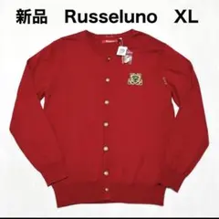 新品　ラッセルノ　ゴルフ　カーディガン　XL レッド　金ボタン　6 赤