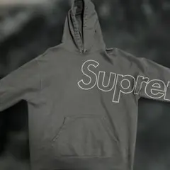 Supreme ブラック フーディ