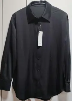 GU ブラック オーバーサイズシャツ S