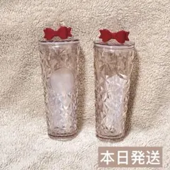 スターバックス クリスマスホリデー2025 コールドカップタンブラー リボン