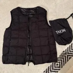 TAION 黒 ダウンベスト 130サイズ 収納袋付き