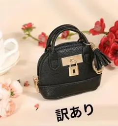 ポーチ黒　高級感 　フェイクレザー　Miniポーチ　黒　コインケース