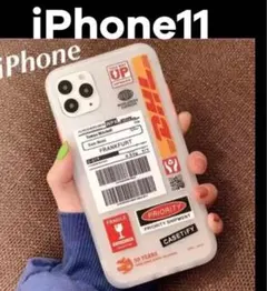 ラベルバーコードデザイン　iPhone11ケース　クリア　ソフトケース