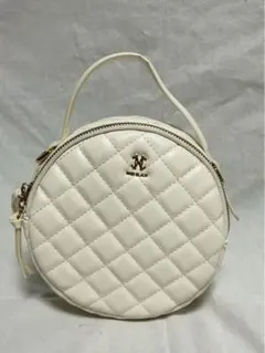 NICE CLAUP ノベルティ ショルダーバッグ キルティング ホワイト