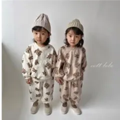 ブラウンᕱ120cmᕱくまちゃんセットアップᕱ韓国子供服