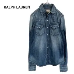 ラルフローレン デニムシャツ ヴィンテージ加工 ウエスタンシャツ コットン