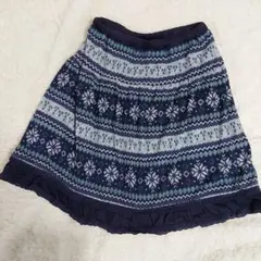 axes femme フレアスカート M ネイビー系