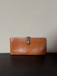 ペルボルサ PELLE BORSA 長財布　オレンジ　レザー　サイフのサムネイル