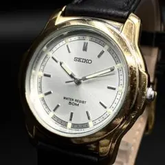 211 稼働 SEIKO時計 メンズ ゴールド 保証書付き ヴィンテージウォッチ