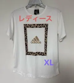 adidas レディース　アディダス　未使用に近い　XL レオパード　Tシャツ