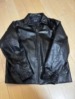 OLDGAP ブラックレザージャケット OLDGAP ギャップ レザー×スウェード L シカ革 ディアスキン 黒