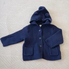 baby GAP フード付きカーディガン 6-12ヶ月 ネイビー