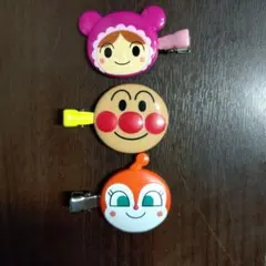 アンパンマン ヘアクリップ (アンパンマン・ドキンちゃん・赤ちゃんマン)