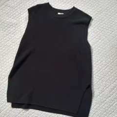 GU ウォッシャブルフレンチスリーブセーター　サイドスリットセーター　L 美品