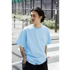 【新品未使用・タグ付き】atmos アトモス　Tシャツ　ライトブルー