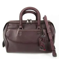 【極美品】COACH ローグサッチェル　ボストンバッグ　レッドブラウン