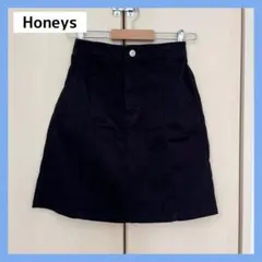 ハニーズ　ミニスカート　ブラック　黒　Mサイズ　台形スカート　膝上　Honeysのサムネイル