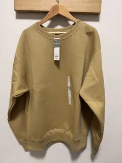 GU オーバーサイズ　ワイド　スウェット　プルオーバー　ベージュ　イエロー　L