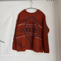 CUBE SUGAR セーター　幾何学模様　刺繍