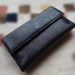 LOUIS VUITTON エピ ポルト トレゾール 黒 長財布
