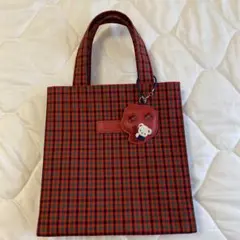 美品♡familiar ファミリア チェック トートバッグ小のサムネイル