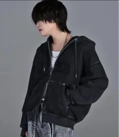 ADRER heavy weight shorts zip parker